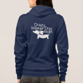 Crazy Dackel Hund Mama Dackel Hoodie (Rückseite)