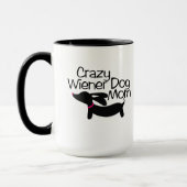 Crazy Dackel Hund Mama Dackel Kaffee Tasse (Links)