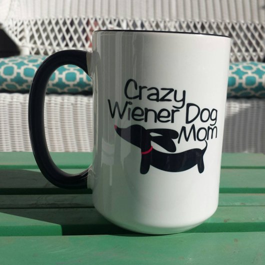 Crazy Dackel Hund Mama Dackel Kaffee Tasse