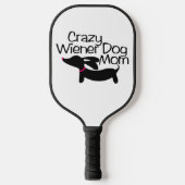 Crazy Dackel Hund Mama Pickleball Paddle (Vorderseite)