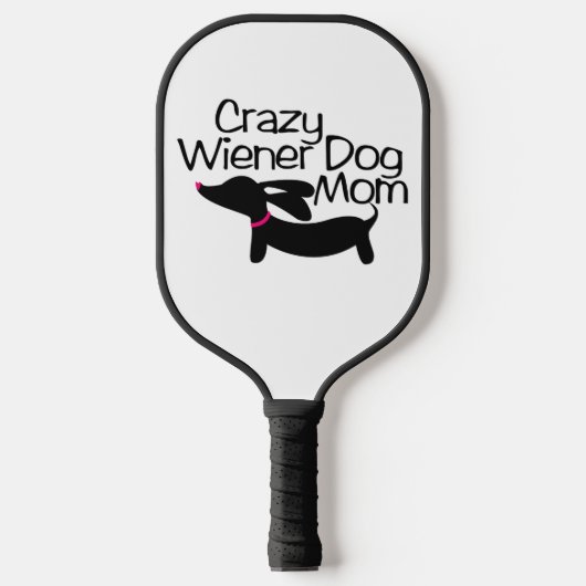 Crazy Dackel Hund Mama Pickleball Paddle (Vorderseite)