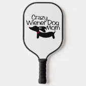 Crazy Dackel Hund Mama Pickleball Paddle (Rückseite)