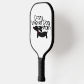 Crazy Dackel Hund Mama Pickleball Paddle (Links)