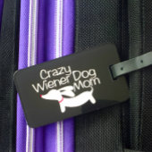 Crazy Dackel Hund Mama Reisen Geschenk Gepäckanhänger