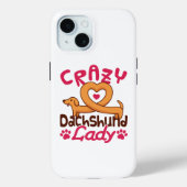 Crazy Dackel Lady Dackel Mama Case-Mate iPhone Hülle (Rückseite)