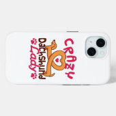 Crazy Dackel Lady Dackel Mama Case-Mate iPhone Hülle (Rückseite (Horizontal))