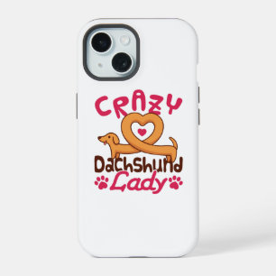 Crazy Dackel Lady Dackel Mama iPhone 15 Hülle