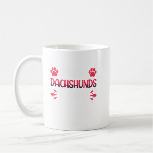 Crazy Dackeln Lady Funny Drahthaar Dackel. Kaffeetasse