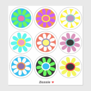 Crazy Daisies, Pop Art, Aufkleber