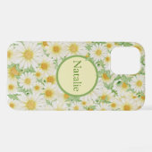 Crazy Daisy Floral Personalized  iPhone Case iPhone Hülle (Rückseite (Horizontal))