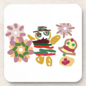 Crazy dance gingerbread getränkeuntersetzer (Vorderseite)