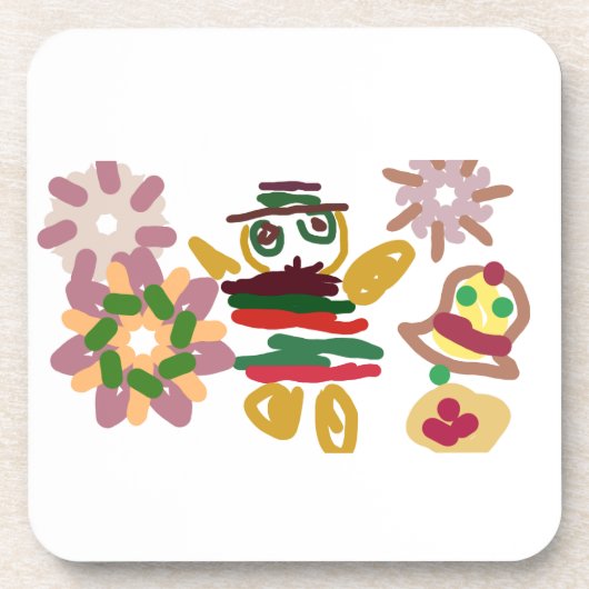 Crazy dance gingerbread   getränkeuntersetzer (Vorderseite)