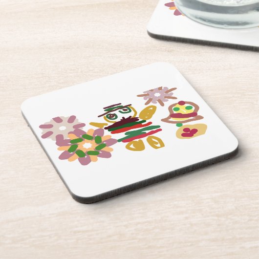 Crazy dance gingerbread   getränkeuntersetzer (Linke Seite)