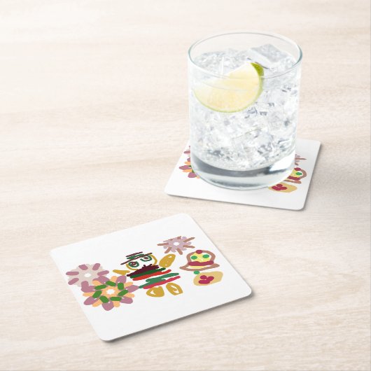 Crazy dance gingerbread rechteckiger pappuntersetzer (Vor Ort)