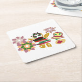 Crazy dance gingerbread rechteckiger pappuntersetzer (angewinkelt)