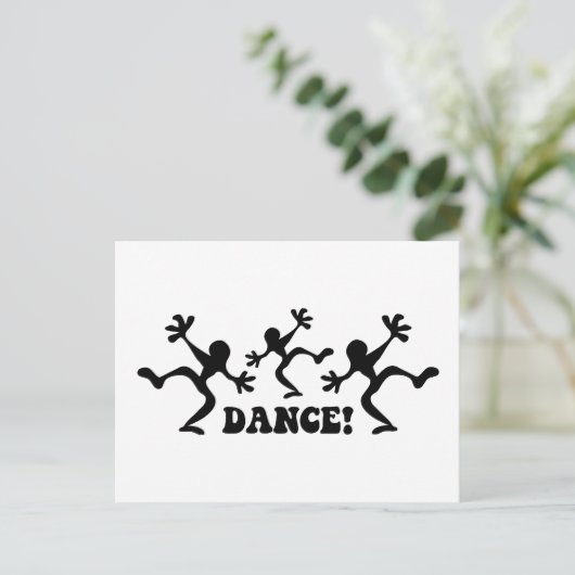 Crazy Dancers Dancing Postkarte (Stehend Vorderseite)