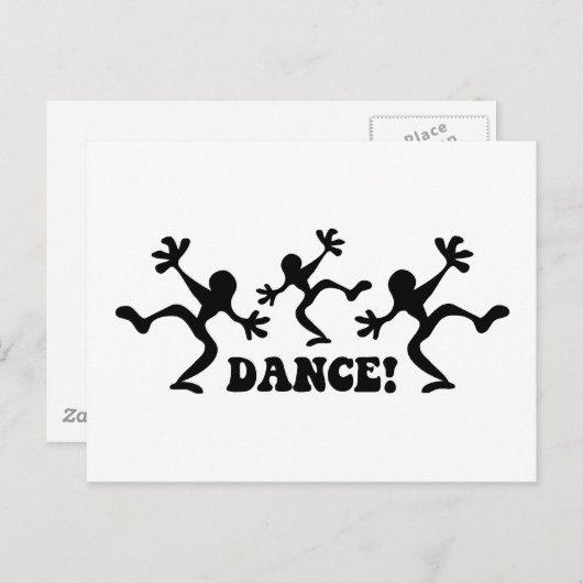 Crazy Dancers Dancing Postkarte (Vorne/Hinten)