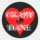 Crazy Dane Sticker (Vorderseite)
