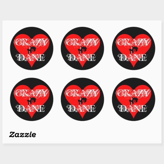 Crazy Dane Sticker (Blatt)