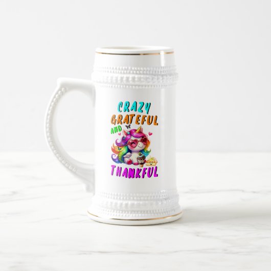 Crazy dankbar und dankbar bierglas (Links)