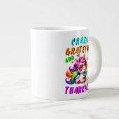 Crazy dankbar und dankbar Jumbo-Tasse (Vorderseite Rechts)