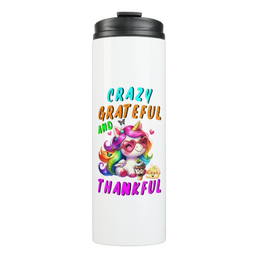 Crazy dankbar und dankbar thermosbecher (Vorderseite)