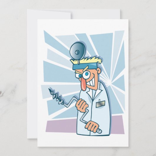 Crazy Dentist Einladungen (Vorderseite)