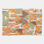 Crazy Diamond Floral Art Muster Orange Kitchen Geschirrtuch (Horizontal)