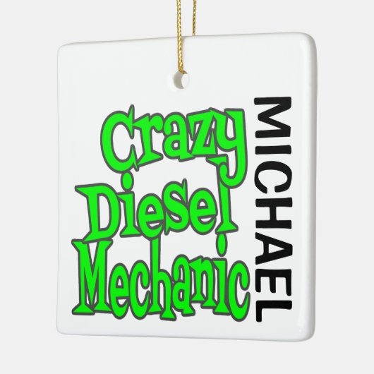 Crazy Diesel Mechanic CUSTOM Keramikornament (Links)