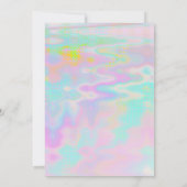 Crazy disco holografische psychedelische Geburtsta Einladung (Rückseite)