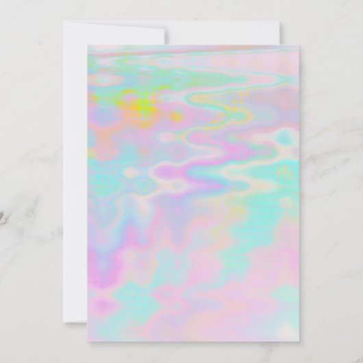 Crazy disco holografische psychedelische Geburtsta Einladung (Rückseite)