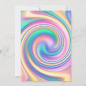 Crazy disco holografische psychedelische Geburtsta Einladung (Rückseite)