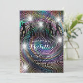 Crazy Disco Psychedelic Geburtstag Einladung (Stehend Vorderseite)