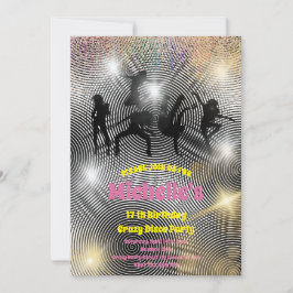 Crazy Disco Psychedelic Geburtstag Einladung