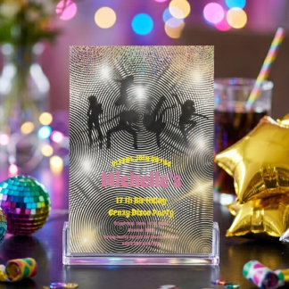 Crazy Disco Psychedelic Geburtstag Einladung