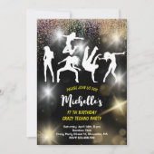 Crazy disco techno psychedelic Geburtstag Einladung (Vorderseite)