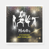 Crazy disco techno psychedelic Geburtstag Serviette (Vorderseite)