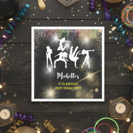 Crazy disco techno psychedelic Geburtstag Serviette