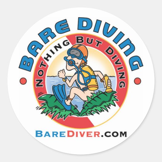 Crazy Diver Bare Diver Sticker (Vorderseite)