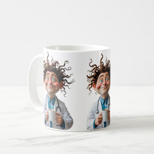 Crazy Doctor Coffee Mug Kaffeetasse (Vorderseite Links)
