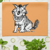 Crazy Dog Geschirrtuch (Gefaltet)