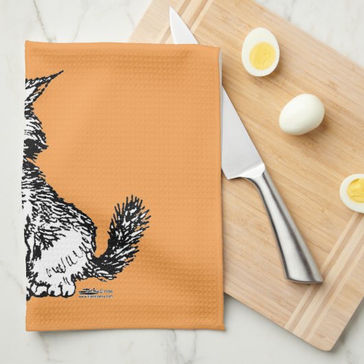 Crazy Dog Geschirrtuch (Viertel Falte)