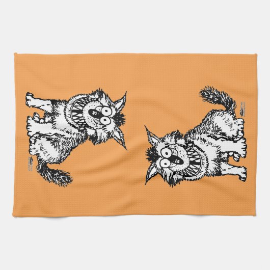 Crazy Dog Geschirrtuch (Horizontal)