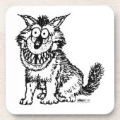 Crazy Dog Getränkeuntersetzer (Vorderseite)