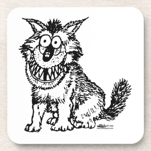 Crazy Dog Getränkeuntersetzer (Vorderseite)