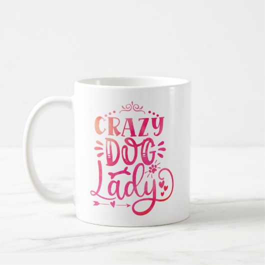 Crazy Dog Lady Coffee Tasse - Funny Dog Mama Gift (Links)
