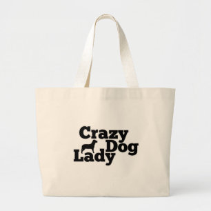 Crazy Dog Lady Jumbo Stoffbeutel