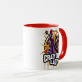 Crazy Dog Lady mit ihrem Hund aus der Feenschau Tasse (VorderseiteRechts)