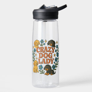 Crazy Dog Lady Trinkflasche