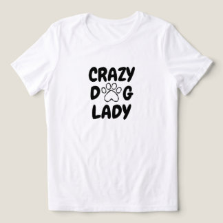 Crazy Dog Lady Typografie T-Shirt - Tri-Blend Shirt